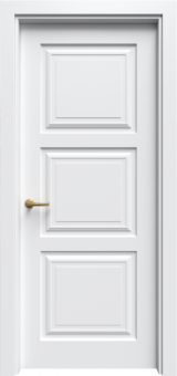 Дверь Amati 5 ДГ софт белосн. 2000*800 (патина серебро)