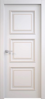 Дверь Amati 5 ДГ софт белосн. 2000*800 (патина серебро)